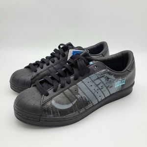 Adidas Originals Super Death Star Shoes Superstar Vin Black Sneakers Low Top 8.5